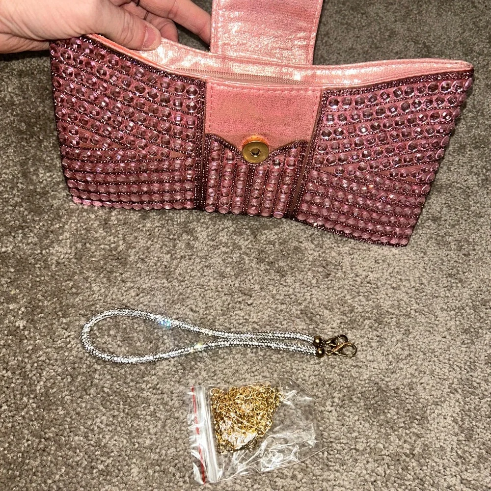 Pink Rhinestone Clutch - Picture 4 of 5